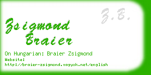 zsigmond braier business card